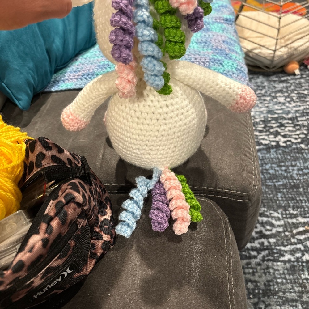 Crocheted Unicorn Plush Toy - Picture 2 of 2